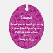 Birdesmaïde cadeautjes die je kiest voor kleuren metalen ornament (Achterkant)