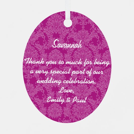 Birdesmaïde cadeautjes die je kiest voor kleuren metalen ornament (Achterkant)