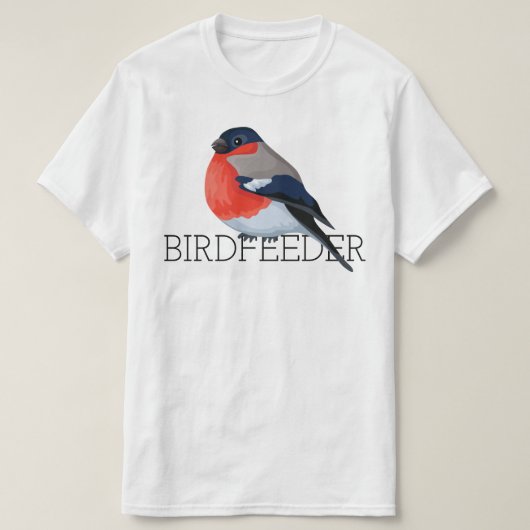 Birdfeeder Bullfinch T-shirt (Design voorkant)