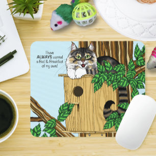 Birdhouse Bed Ontbijt Kat Muismat