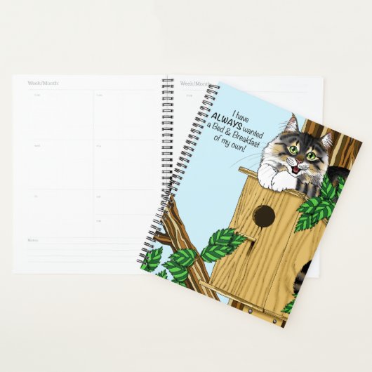 Birdhouse Bed Ontbijt Kat Planner (Display)
