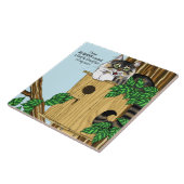 Birdhouse Bed Ontbijt Kat Tegeltje (Zijkant)