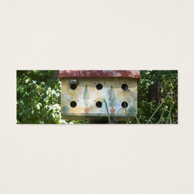 Birdhouse Bladwijzer Mini Visitekaartjes (Voorkant)