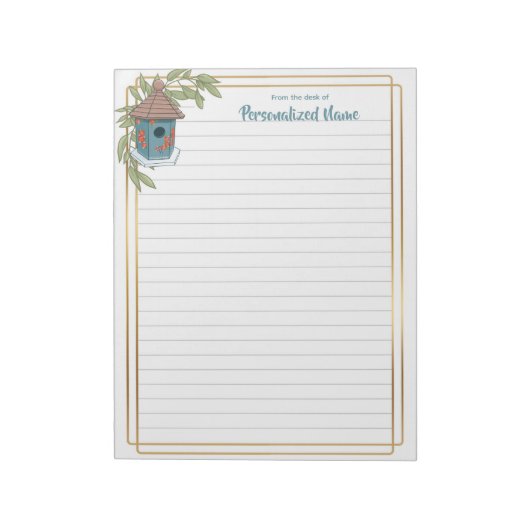 Birdhouse Bliss Lined Notitieblok (Linkerzijde)