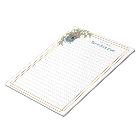 Birdhouse Bliss Lined Notitieblok (Schuin)