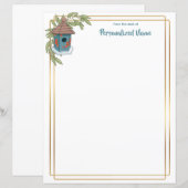 Birdhouse Bliss Unlined Paper Sheet (Voorkant / Achterkant)