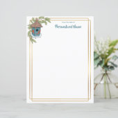 Birdhouse Bliss Unlined Paper Sheet (Staand voorkant)