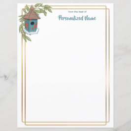 Birdhouse Bliss Unlined Paper Sheet