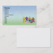 Birdhouse Cluster Visitekaartje met achtergrond (Voorkant / Achterkant)