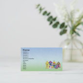 Birdhouse Cluster Visitekaartje met achtergrond (Staand voorkant)