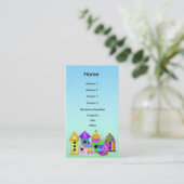 Birdhouse Cluster Visitekaartje met achtergrond (Staand voorkant)