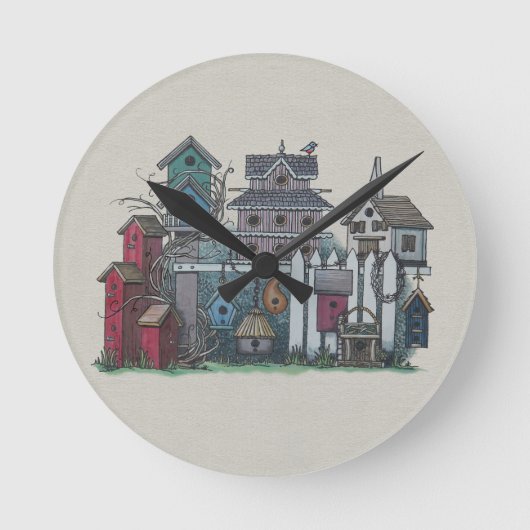 Birdhouse Collectie Ronde Klok (Voorkant)