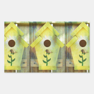 Birdhouse door Shirley Taylor Rechthoekige Sticker