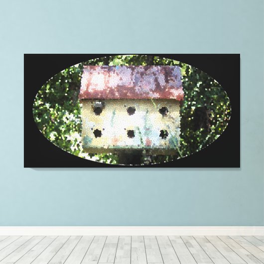 Birdhouse Edited Canvas Afdruk (Insitu (Houten vloer))