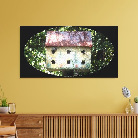 Birdhouse Edited Canvas Afdruk (Insitu (Woonkamer))