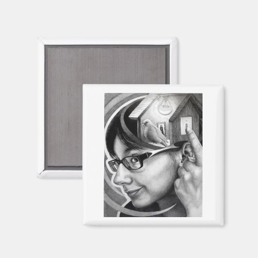 "Birdhouse" magneet (Voorkant / Achterkant)