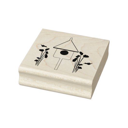 Birdhouse met Hummingbird Wood Art Stamp Rubberstempel (Stempel)