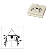 Birdhouse met Hummingbird Wood Art Stamp Rubberstempel (Gestempeld)