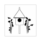 Birdhouse met Hummingbird Wood Art Stamp Rubberstempel (Afrduk)