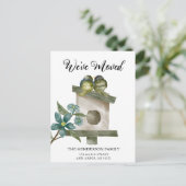 Birdhouse New Home Moving Announding Briefkaart (Staand voorkant)