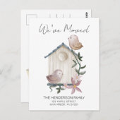 Birdhouse New Home Moving Announding Briefkaart (Voorkant / Achterkant)