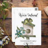 Birdhouse New Home Moving Announding Briefkaart