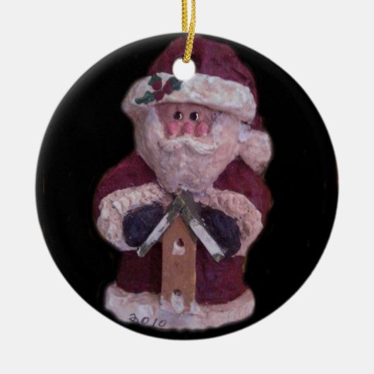 BIRDHOUSE SANTA CHRISTMAS ORNAMENT (Voorkant)