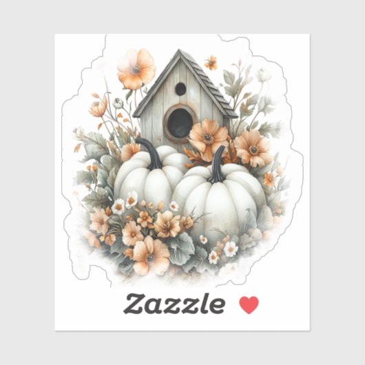 Birdhouse Shirt Country Pumpkin Sticker (Vel)