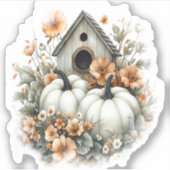 Birdhouse Shirt Country Pumpkin Sticker (Voorkant)