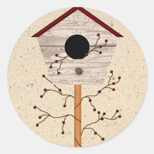 Birdhouse Sticker (Voorkant)