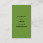 Birdhouse Waterverf Green Rustic Fine Art Land Visitekaartje (Achterkant)