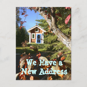 Birdhouse We verhuisden adreskaartjes Aankondigingskaart
