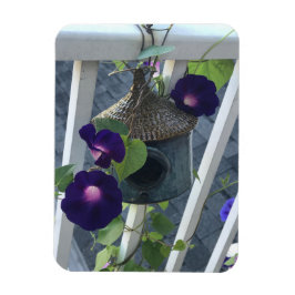 Birdhouse With Morning Glories Magnet Magneet