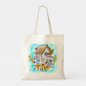 Birdhouse Wren Canvas tas (Achterkant)