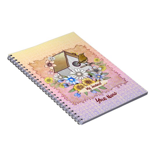 Birdhouse Wren journal notitieboek (Rechterzijde)