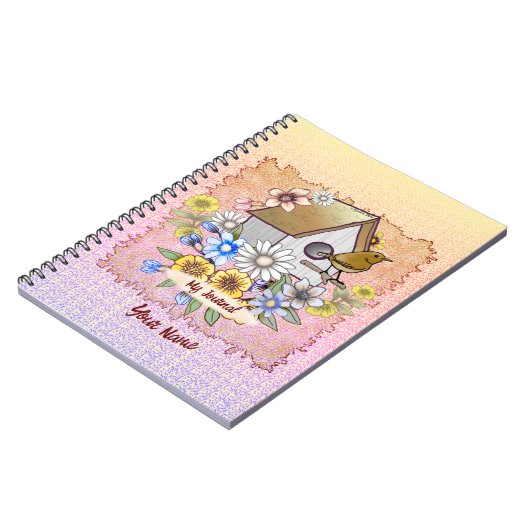 Birdhouse Wren journal notitieboek (Linkerzijde)