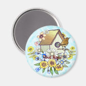 Birdhouse Wren Magneet (Voorkant / Achterkant)