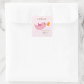 Birdie Adresetiketten Vierkante Sticker (Tas)