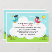 Birdie Afstuderen Invitation Kaart (Voorkant / Achterkant)