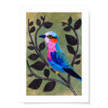 ' Birdie' Archival Print met Border (Matte)
