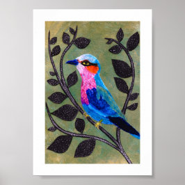 ' Birdie' Archival Print met Border (Matte)