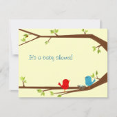 Birdie Baby shower Invitation Kaart (Voorkant)