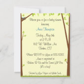 Birdie Baby shower Invitation Kaart (Achterkant)