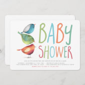 Birdie Baby shower Kaart (Voorkant / Achterkant)