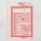 Birdie Birthday Party Invitation Kaart (Voorkant / Achterkant)