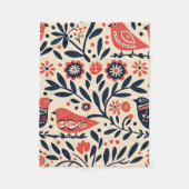 Birdie Bloomscape Fleece Deken (Voorkant)