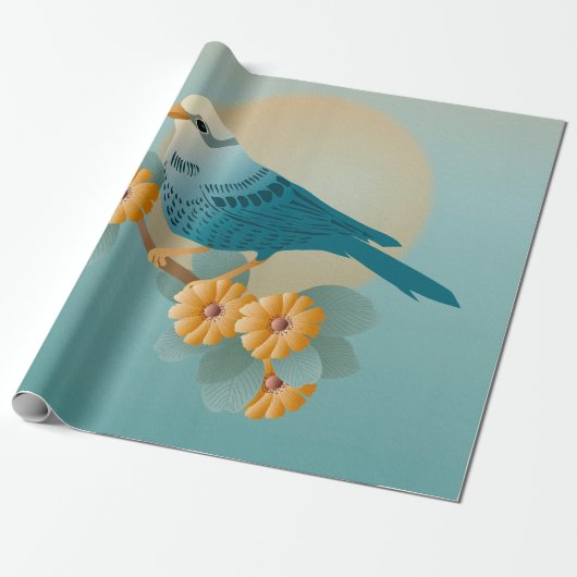birdie bluey cadeaupapier (Uitgerold)
