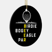 Birdie Bogey Eagle Par Beer Golfers Funny Golfing Keramisch Ornament (Rechts)