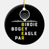 Birdie Bogey Eagle Par Beer Golfers Funny Golfing Keramisch Ornament (Achterkant)