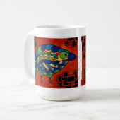 "Birdie Boo" 15 oz. Mok door Lara Kulpa (Voorkant links)